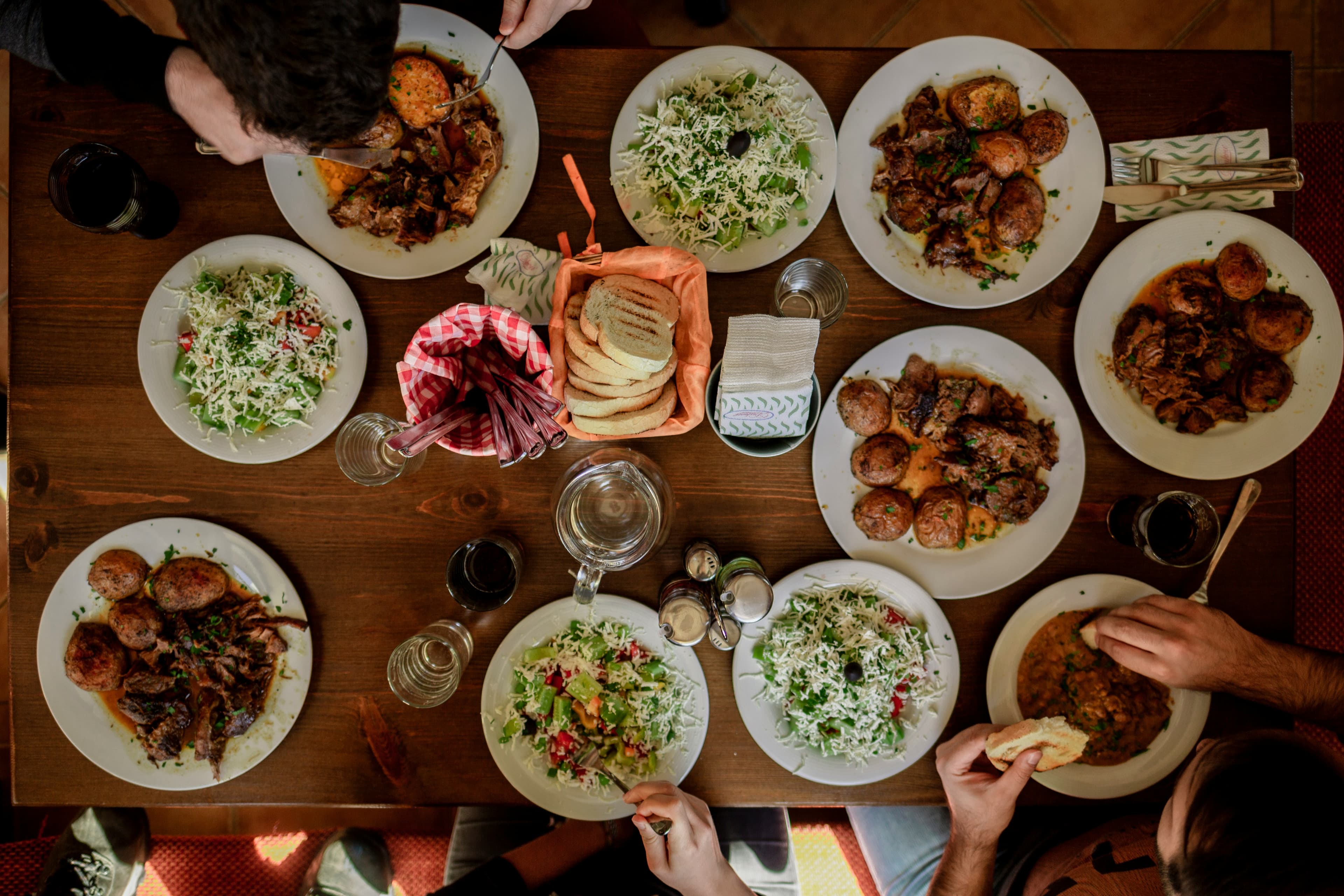 People gathered around a dinner table